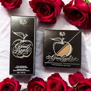 KVD makeup and powder nib in Red Santa Pants Gift Bag